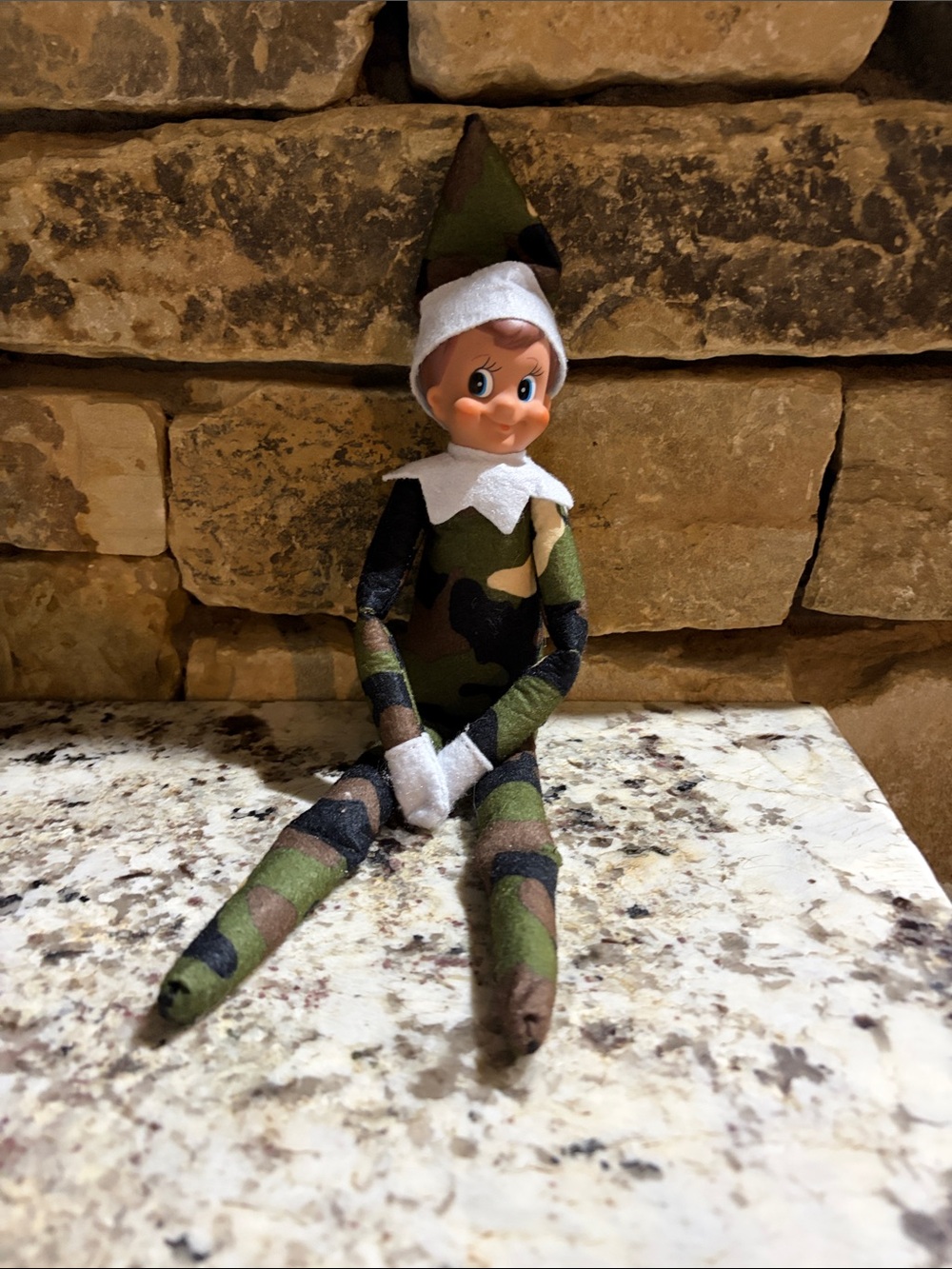 Camouflage Elf on the Shelf Plush Doll - Green Camo Holiday Toy